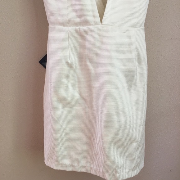 Nasty Gal Plunging V-Neck Mini Dress White Size XL - Picture 3 of 8